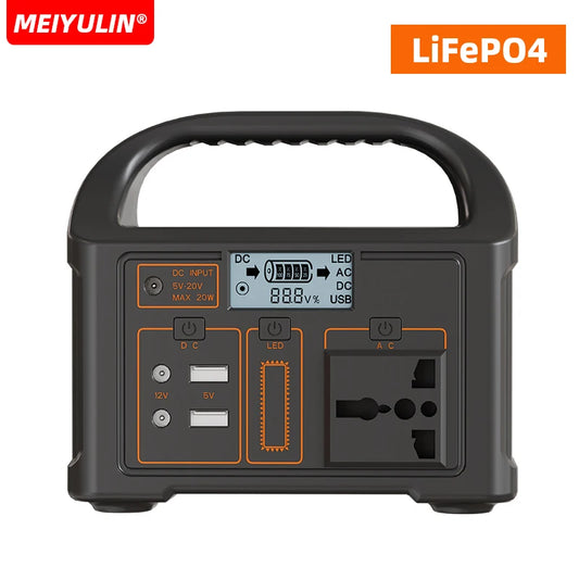 100W Portable LiFePO4 Power Station 24000mAh 220V 110V Solar Generator USB DC AC External Auxiliary Battery for Outdoor Camping
